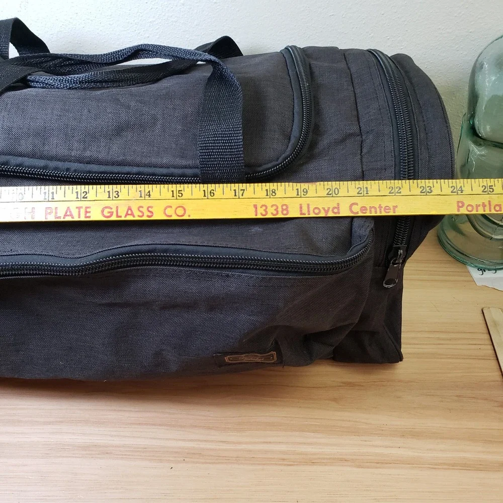 Rehobot Large Duffle Bag Weekender Black  Travel Simple Multipocket Top Handle